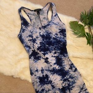 ⭐️2/15$⭐️Blue and White Tie Dye Dress Streetwear Society